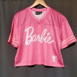 NWT Officially Licensed Barbie Pink Cropped Malibu Jersey | Size Small
